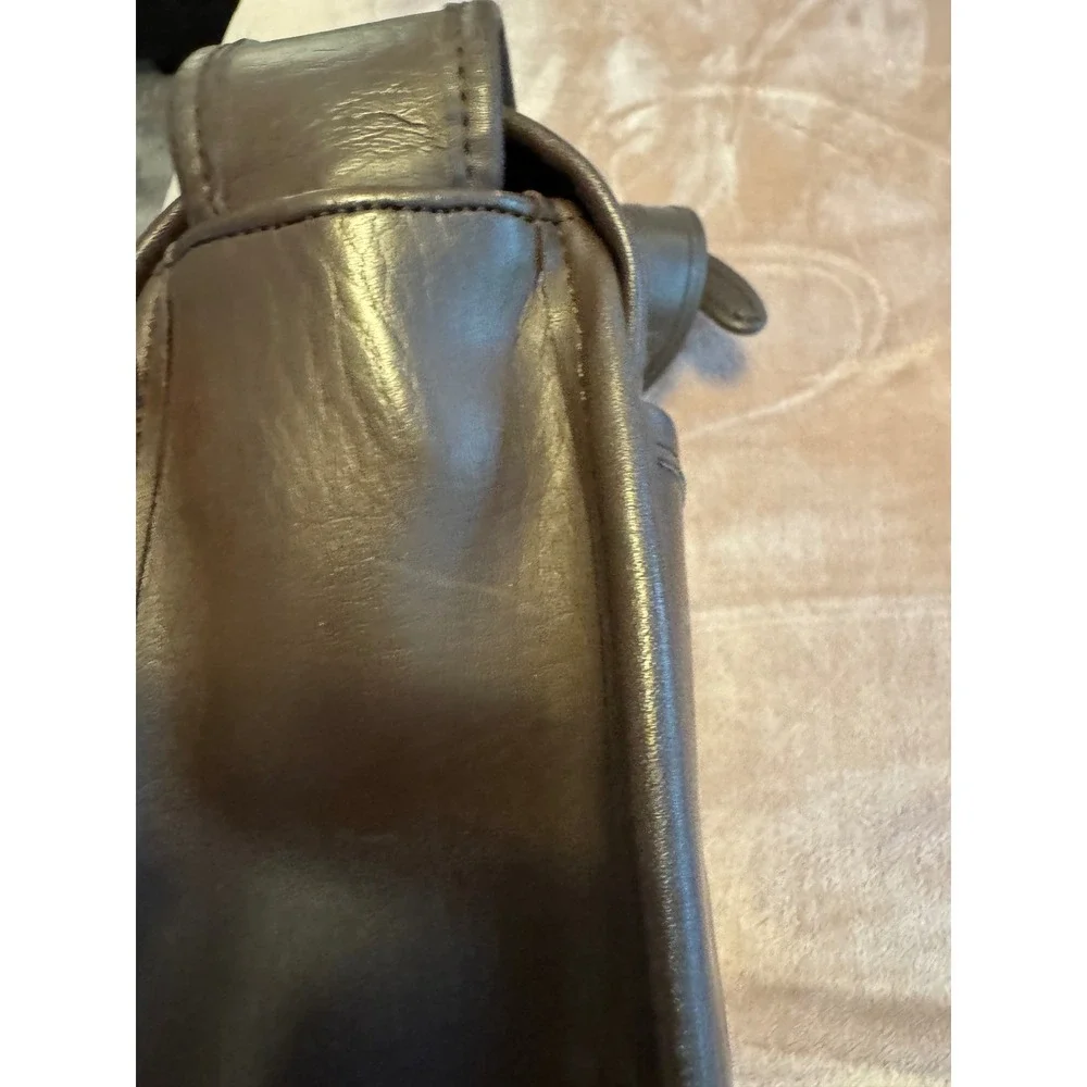 Vintage Coach Brown Leather Messenger Crossbody Bag